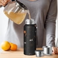 thumbnail image 4 of Halloween Pattern 20oz Stainless Steel Thermal Bottle with Tea Filter and Cup Lid, Vacuum Insulated Coffee Mug with 316L Inner Liner, Leakproof Travel Thermos for Office, Commute & Outdoor, 4 of 7