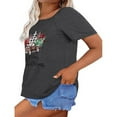 thumbnail image 2 of XCHQRTI Christmas Tree Shirt for Women Plus Size Tshirt Short Sleeve Graphic Top, 2 of 5