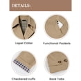 thumbnail image 5 of QQZ Relaxed Cropped Double Breasted Trench Jacket Women, Lightweight Cardigans For Women Trendy, Fall Travel Business Casual Commute Street Daily Outfits, 5 of 9