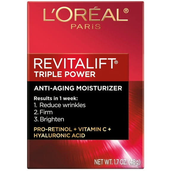 L'Oreal Paris Revitalift Triple Power Face Moisturizer, 1.7 oz