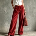 thumbnail image 5 of ByworldtasicNo Boundaries Women's Wide Leg Corduroy Pants Y2K Vintage Style Pants High Waisted Button Front Casual Trousers with Pockets, 5 of 5