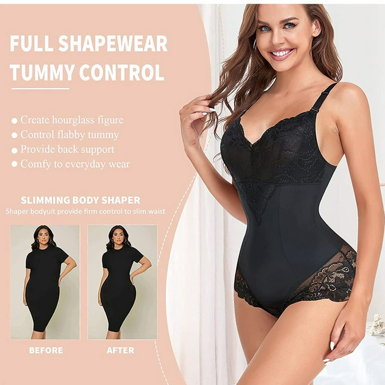 Lightweight Figure Shaping Underwear Scoop Neck Women's Tummy Control Body  Shaper Bodice Briefs Shaping Bodysuits 