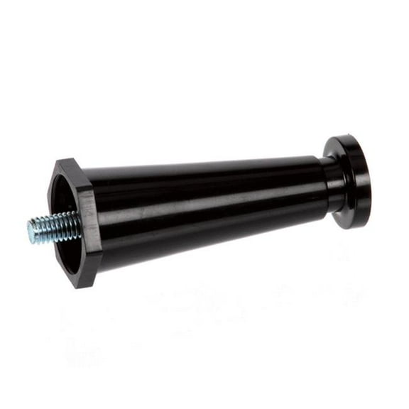 4 x 1.37 in. Adjustable Black Plastic Leg