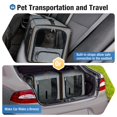 thumbnail image 5 of Extra Large 2-in-1 Cat Carrier for 2 Cats, Portable Pet Travel Carrier , Sturdy Pet Kennel with Secure Zipper Locks, Spacious (20.85"x2)x19.7"x19.7", Durable Grey Cat Transport Carrier for Large Cats, 5 of 8