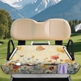 thumbnail image 3 of XYZCANDO Floral Butterfly Golf Cart Seat Cover With 4 Storage Pockets - Universal Non-Slip Washable Towel Protector for 2-Seat Golf Carts, 3 of 8