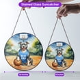 thumbnail image 5 of Happy Father's Day Pitbull Playing Basketball with Best Dad Jersey Stained Glass Suncatcher Terrier Dog Lover Window Hanging Sign Decor - 13006, 5 of 5