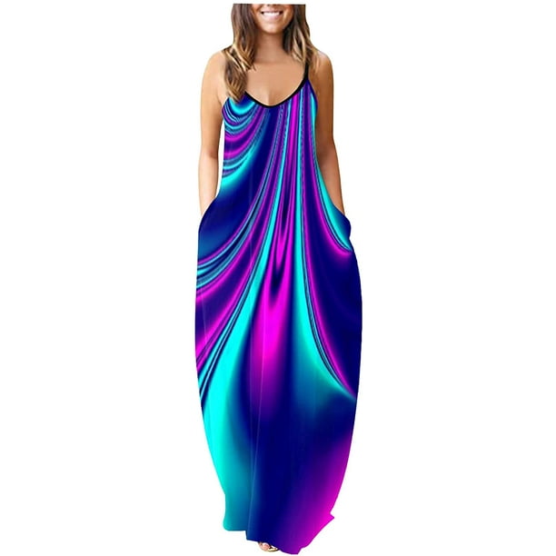 Plus size spaghetti strap summer dresses sale