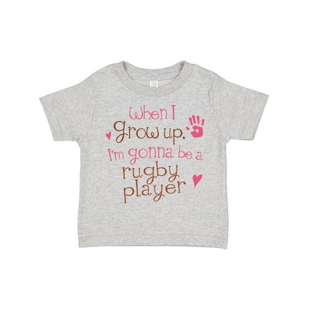

Inktastic Rugby Player Future Gift Toddler Toddler Girl T-Shirt