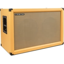Sound Town 2 x 12 Guitar Speaker Cabinet, Birch Plywood, Orange Tolex, Wheat Cloth Grille (GUC212OR)