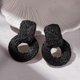 thumbnail image 3 of Pendientes de circonita ovalada y forma geométrica para mujeres y niñas ZJ8661, 3 of 5