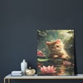 thumbnail image 5 of Gaeub Cute Kitten Water Lilies Print Modern Canvas Wall Art Prints,Artwork Abstract Paintings,Canvas Decorative,Pictures on Canvas for Home Decorations,Wall Decor, 5 of 6