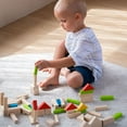 thumbnail image 3 of PlanToys® 40 Unit Blocks Wooden Montessori Building and Stacking Toy | Early STEM, Fine Motor, Creativity and Problem Solving Activity | Eco Friendly Educational Open Ended Play Set, 3 of 10