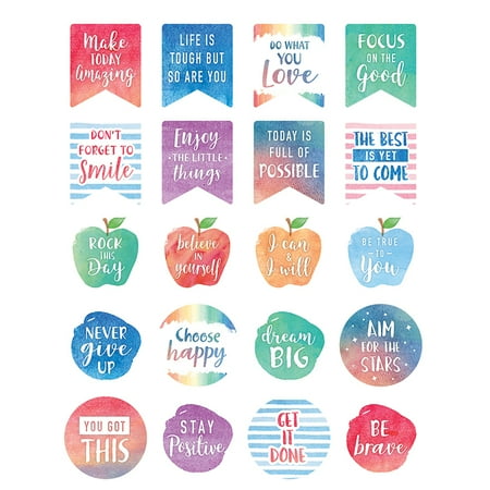 UPC: 0088231981930 | TCR8193 – Watercolor Words to Inspire Stickers by Teacher Created Resources