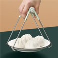 thumbnail image 3 of Toystoory Juego de pinzas para platos calientes de acero inoxidable Pinza para platos calientes Pinza para platos Abrazadera para platos de silicona Cocina y Comedor Verde claro Toystoory HA026754-01, 3 of 6
