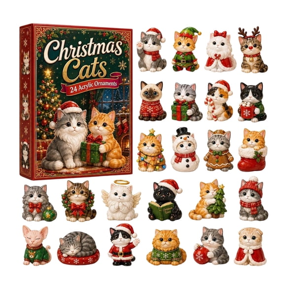 2026 Cat Advent Calendars 24 Christmas Countdown Calendar Playful Holiday Cat Decor