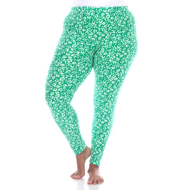 White Mark Leggings Léopard Super Doux pour Femmes
