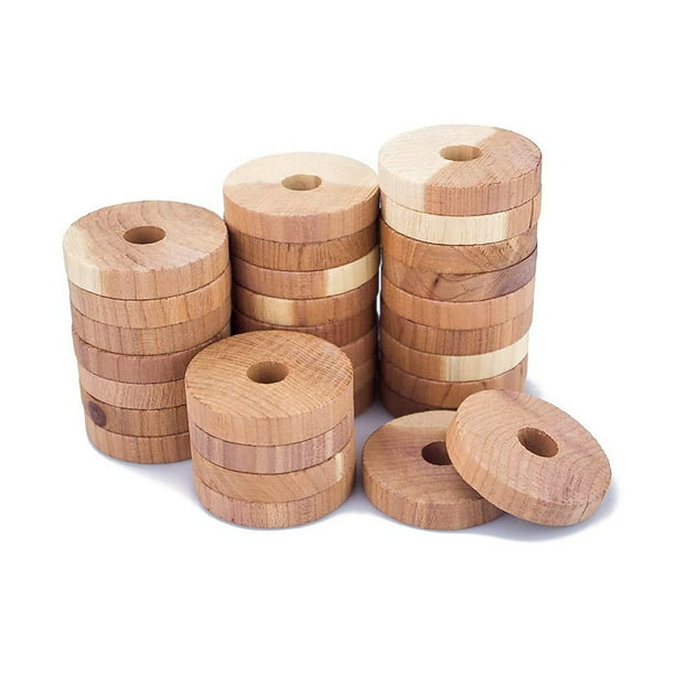 Juego De Bloques De Madera De Cedro A Prueba De Polillas, Bloque De Madera De Cedro, Anillo De Madera De Cedro, Pieza Redonda De Madera, Armario, Repelente De Insectos Puro Natural Serendint HA028469-02
