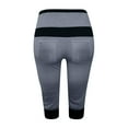 thumbnail image 3 of Color Block Pants for Women Casual Athletic Drawstring High Waist Capri Trousers with Pocket Loose Jogger Workout Sweatpants, Dark Gray, XXXL, 3 of 4
