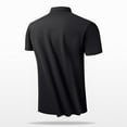 thumbnail image 4 of Aofany Men's Regular-Fit Short Sleeve T-shirt Plus Size Casual Plain Turndown Collar Pique Shirt Big and Tall Summer Mens Blouse Top, 4 of 7
