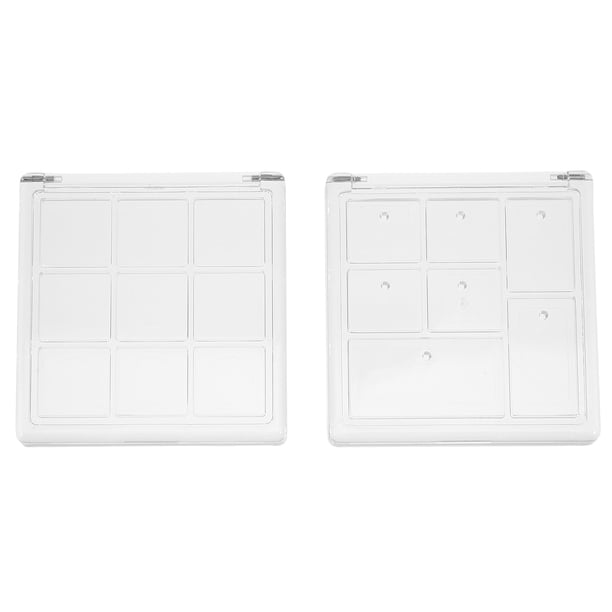 FELTECHELECTR 4 cajas transparentes para paletas de sombras de ojos y pintalabios, contenedor para almacenamiento de cosméticos.