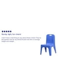 thumbnail image 5 of Emma + Oliver 4 Pack Blue Plastic Stack School Chair with Carrying Handle and 11" Seat Height, 5 of 13