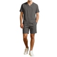 thumbnail image 2 of Ceisia Men's Solid Swim Trunksmen Waist Shorts Casual Home Suit Men Valentine'S Gifts Trunksmen Waist Shorts Casual Home Suit Sets Gray M Gifts for Father, 2 of 8