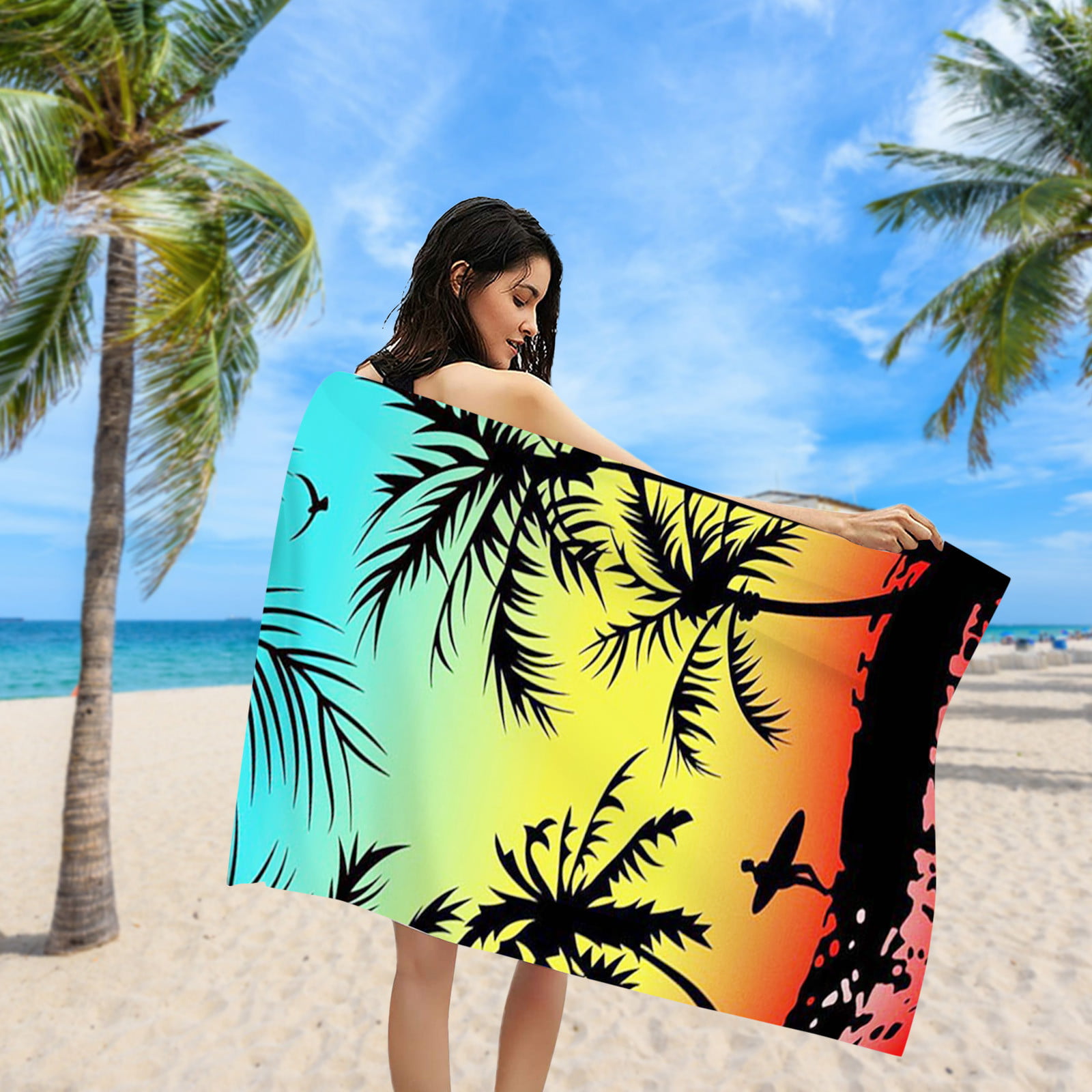 Details about   Bath Towels Adults 1Pc Summer Microfiber Beach Towel Gym Spa Swimming Body Towel 