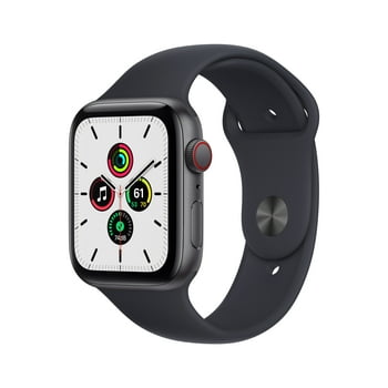 Apple Watch SE (1st Gen) GPS + Cellular, 44mm Space Gray Aluminum Case with Midnight Sport Band - Regular