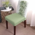 thumbnail image 3 of Sage Green Eucalyptus Dining Chair Cover Set of 4,Stretch Chair Protectors Slipcover,Spandex Kitchen Chair Seat Back Cushion Slip Cover for Dining Room,Party,Country Nature Plant Leaves Botany White, 3 of 6