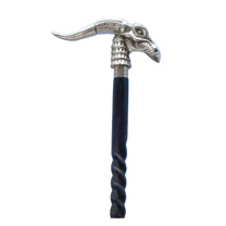 Victorian Dragon Head Handle Wooden Walking Cane for Men & Women, Vintage