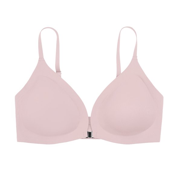 Npasoilc Front Opening Wirefree Bra for Women Seamless Push Up Breathable Adjustable Comfortable Lightweight Daily Underwear