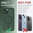 thumbnail image 2 of Magnetic for iPhone 14 Case, [Compatible with MagSafe] [Full Camera Protection] [14FT Drop Protection] Shockproof Protective Slim Translucent Matte Phone Case for iPhone 14, Deep Green, 2 of 15