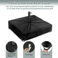 thumbnail image 4 of Patio Umbrella Base Cover for Outdoor Umbrellas Base,Heavy Duty 600D Waterproof Anti-UV,30"L x 30"W x 5"H,Outside Square Umbrella Stand Base Covers (Black), 4 of 5
