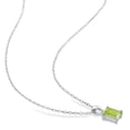 thumbnail image 3 of Everly Women's 1 Carat T.G.W. Emerald-Cut Peridot Sterling Silver Solitaire Pendant with Chain, 3 of 6