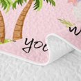 thumbnail image 5 of Feelyou Pink Kawaii Dinosaur Quilt Full for Girls, Cartoon Tropic Wildlife Full Bedspread Sets, Pink, 3 Pieces, 5 of 7