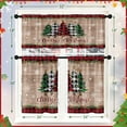 thumbnail image 6 of Christmas Kitchen Window Curtains and Valances Set 36 Inch Farmhouse Buffalo Plaid Tree Short Tier Curtains, Vintage Small Kitchen Decor, 6 of 7