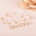 thumbnail image 2 of Pendientes de plata de ley s925 con forma de mini diamantes y 26 letras en inglés, con circonitas y diamantes, estilo coreano, para mujer, 2 of 6