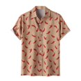 thumbnail image 1 of Camiseta de Manga Corta de la Moda Casual de los Hombres de la Impresión Del Botón Del Cuello de Vuelta, Top Ligero para Al Aire Libre, Diario Y Verano, 1 of 2