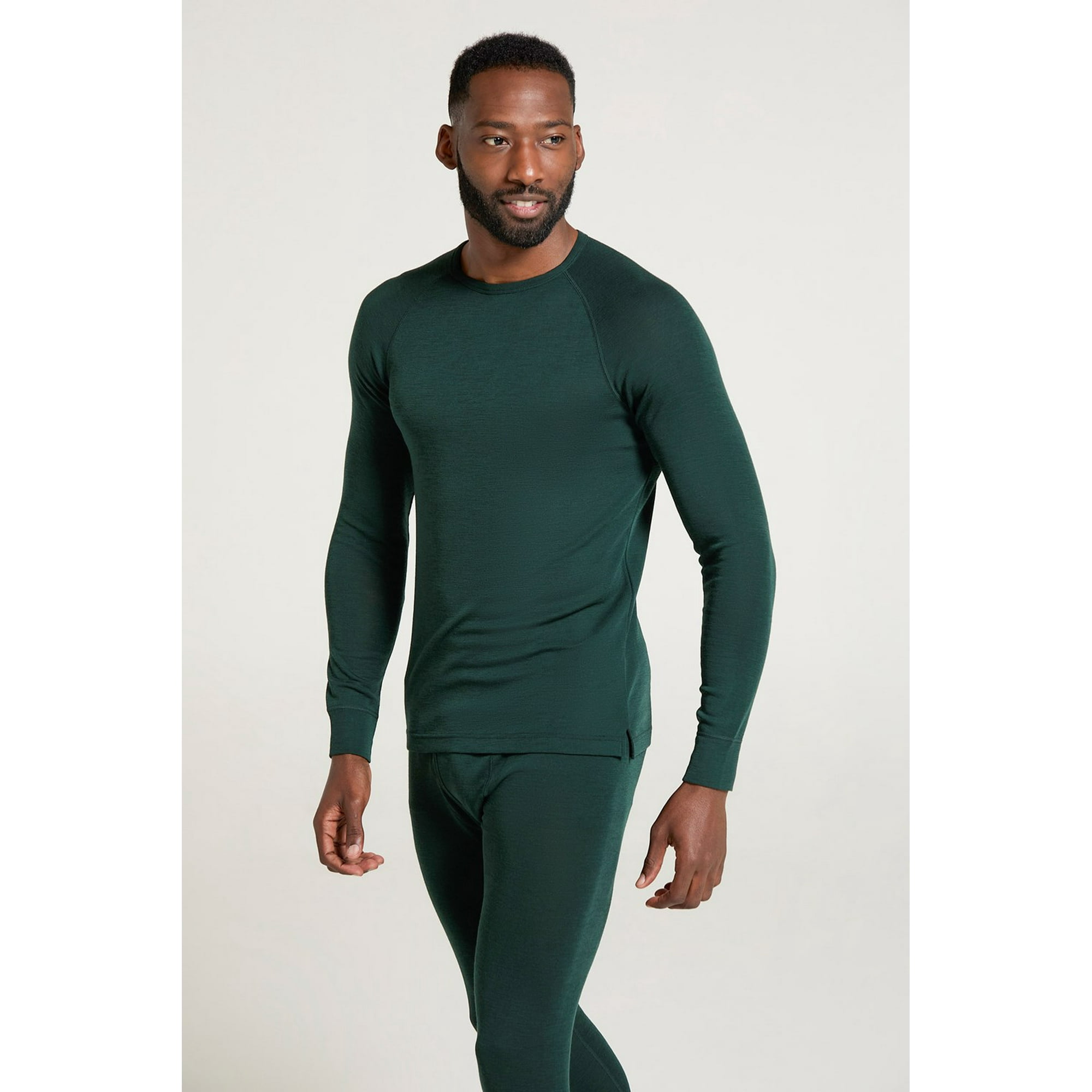 Mountain Warehouse Green Merino Mens Round Neck Thermal Top 2X Large