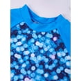 thumbnail image 5 of MSemis Girls Mermaid Swimsuit 2-Pieces Rash Guard Sets Bathing Suit, Size 3T-16 Colorful Blue 10, 5 of 6