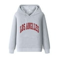 thumbnail image 2 of Mens Hoodies Pullover Fashion Leisure Sports Letter Fall Clothes Tops Hooded Sweatshirts Grey L, 2 of 4