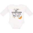 thumbnail image 3 of Inktastic I Love My Godmother to the Moon and Back Boys or Girls Long Sleeve Baby Bodysuit, 3 of 5