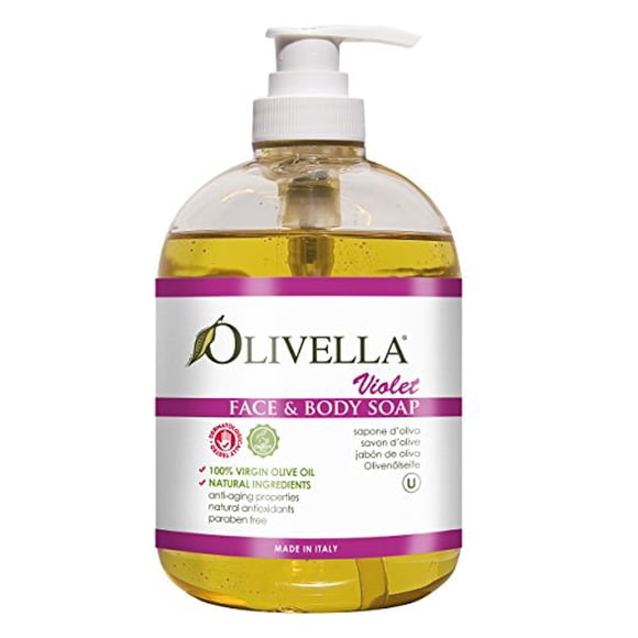 OLIVELLA Liquid Soap, Violet, 16.9 Fluid Ounce
