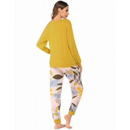 

Final Clear Out! Pajamas Set Women’s Long Sleeve Sleepwear Soft Cotton Classic Lovely Print Homewear Pjs Set S-2XL