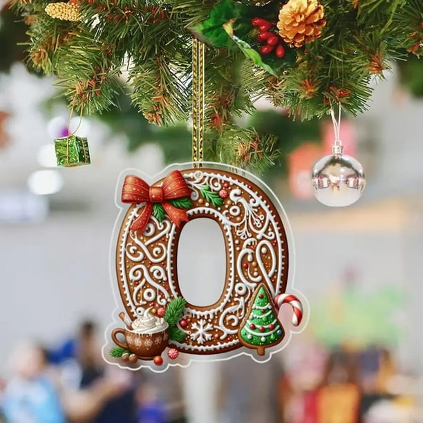 26 Letters Christmas Tree Decoration Pendant Christmas Tree Ornaments Personalized DIY Christmas Ornaments Christmas Decoration Xmas Tree Hanging Decor Feature