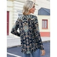 thumbnail image 6 of Zeagoo Womens Tops Dressy Casual Beach Vacation Clothes for Women Business Casual Long Shirts V Neck Tee Shirt Ladies Top and Blouses Ethnic Style, 6 of 7