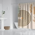 thumbnail image 3 of Nordic Ethnic Shower Curtain 72x84 Inches Polyester Quick-Dry Bathroom Curtain with Plastic Rings Tribal Aesthetic, 3 of 5
