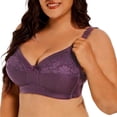 thumbnail image 1 of Full Figure Lace Seamless Underwire Bra for Everyday Comfort and Support with Side Coverage T Shirt Friendly Non- Design for All-Day Wear, 1 of 4