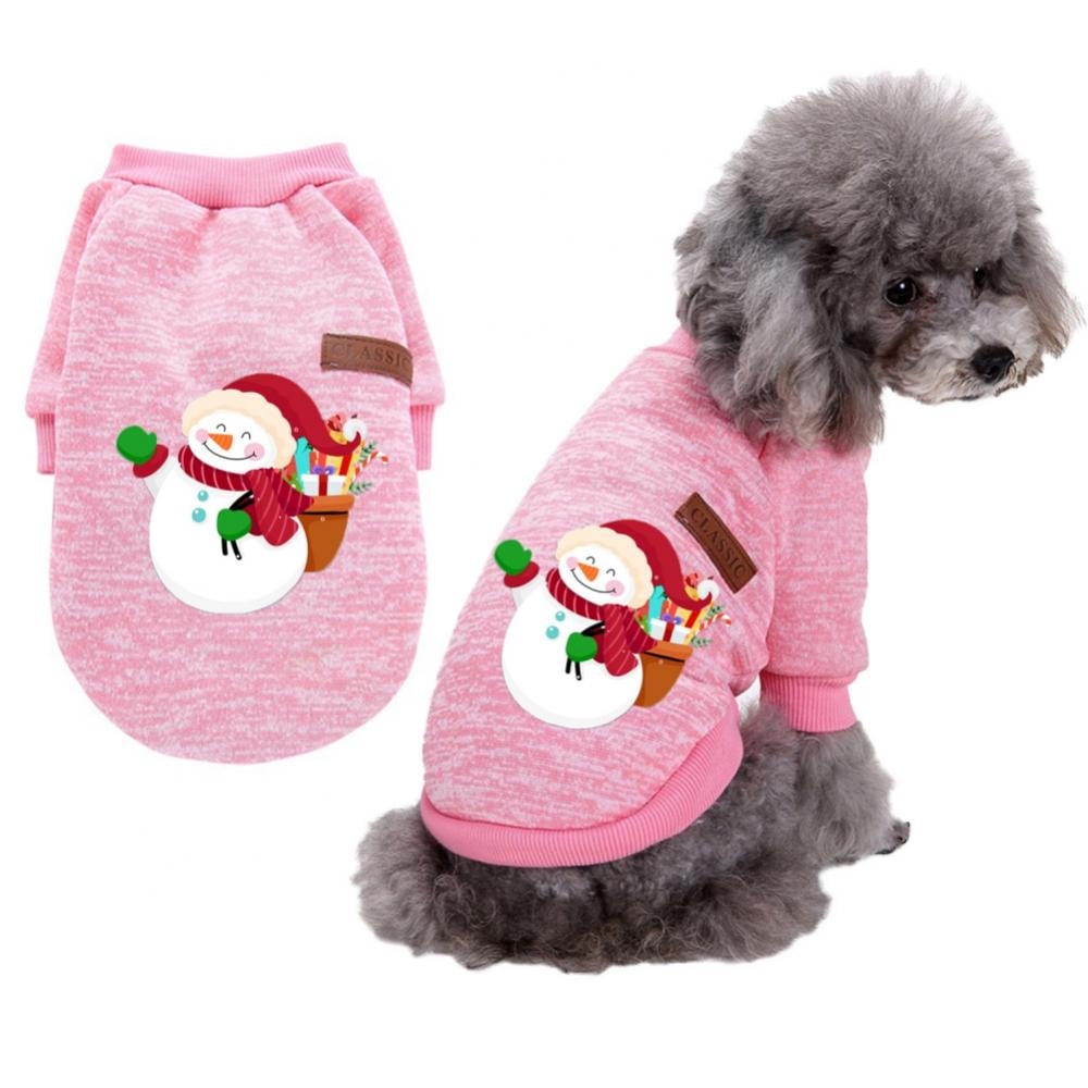 Christmas Dog Pullover, Cotton Autumn Winter Warm Dog Jacket Sweater ...