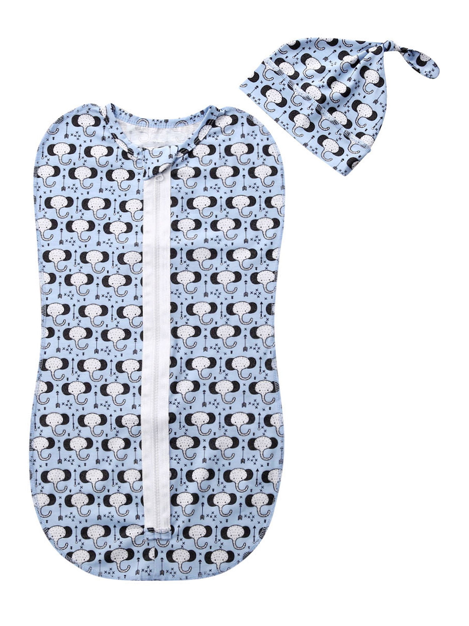 Farrubbyine8 Newborn Baby Zipper Swaddle Blanket Wrap Sleeping Bag